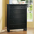 Piston Black Modern Cottage 5-drawer Chest