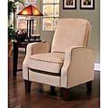 Abbyson Living Camden Beige Microsuede Pushback Recliner