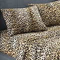 Premier Comfort Cozy*Spun All Seasons Queen-size Textured Cheetah Sheet Set