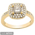 14k Gold 1-1/2ct TDW Princess Diamond Halo Engagement Ring (G-H, I1-I2)