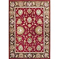 Taj Mahal Handmade Aurora Red Wool Rug (9'x12')