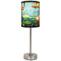 Lamp-In-A-Box Aquarium Brushed Nickel Table Lamp