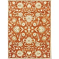 Alliyah Handmade Rusty Orange New Zealand Blend Wool Rug (6' x 9')