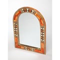 Hand-Carved Henna Bone Mirror (Morocco)