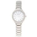 Monument Women's Crystal Bezel Silvertone Watch
