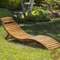 Christopher Knight Home Lahaina Wood Outdoor Chaise Lounge