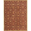 Alliyah Handmade Burgundy New Zealand Blend Wool Rug (9' x 12')