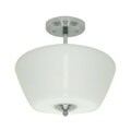 Galileo 3-light Polished Chrome Semi-flush Mount Light Fixture