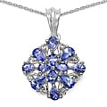 Malaika Sterling Silver 1 7/8ct TGW Tanzanite Necklace