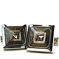 Geofranco Ruffini Silver Tone Square Cufflinks