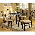 Darell Black Faux Marble Top 5-piece Pack Dining Set