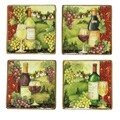 Certified International Merlot Sunset Assorted Dinner Plates (Set of 4)
