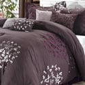 Cheila Plum 8-piece Comforter Set