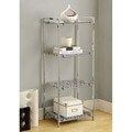 Chrome Metal 43-inch Accent Table with Zebra Tempered Glass
