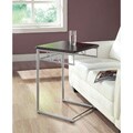 Cappuccino/ Silver Metal Snack Table