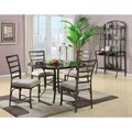 Daisy 5 Piece Black Faux Marble Top Dining Set