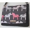 Two Tree Designs Horse Silhouettes Handmade Messenger Bag