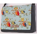 Two Tree Designs Owls Perched on a Branch Handmade Messenger Bag