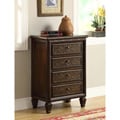Bombay Dark Brown Engraved 4-drawer Chest