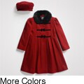 Rothschild Girls' Dress Coat with Matching Beret (Size 2T-6X)
