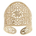 10k Yellow Gold Monte Crista Collection Filigree Adjustable Cigar Band Ring