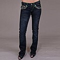 Laguna Beach Women's 'Laguna Beach' Green Stitch/ Crystal Jeans