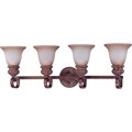 Wesley 4-light Dark Plum Bronze With Amber Bisque Glass Vanity