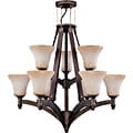 Viceroy 9-light Golden Umber With Burnt Sienna Glass Energy Star 2-tier Chandelier
