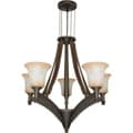 Viceroy 5-light Golden Umber With Burnt Sienna Glass Energy Star Chandelier
