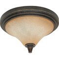 Viceroy 2-light Golden Umber With Burnt Sienna Glass Energy Star Flush Dome