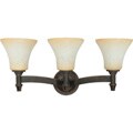 Viceroy 3-light Golden Umber With Burnt Sienna Glass Energy Star Vanity
