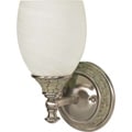 Rockport Milano Alabaster Glass Brushed Nickel 1-Light Vanity Wall Sconce