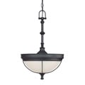 Salem 3 Light Aged Bronze With Biscotti Glass Pendant