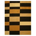Pat Boxes Geometric Black Rug (3'3 x 4'6)
