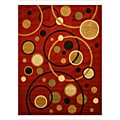 Pat Cosmic Abstract Red Rug (3'3 x 4'6)