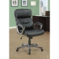 Black Leather-Look Executive Office Chair