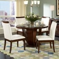 Lancester 5pcs Dining Set with Wood Rail Chair Back