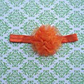 Bow Clippeez 2 Envy Orange Chiffon Flower Headband
