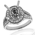 14k White Gold 1/2ct TDW Diamond Semi-mount Engagement Ring (G-H, SI1/SI2)