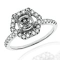 14k White Gold 3/5ct TDW Diamond Semi-mount Engagement Ring (G-H, SI1/SI2)