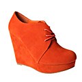 Refresh by Beston Women's 'GENESIS-01' Orange Wedge Ankle Booties
