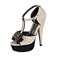 Modesta by Beston Women's 'Amino-01' Beige Platform T-straps