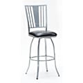 Metal Finish Silver/ Fabric Black Barstool