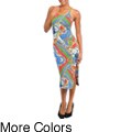 Stanzino Women's Plus Size Mid-Length Tank Dress with Criss Cross Back