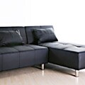 Atlanta Black Convertible Sectional Sofa Bed
