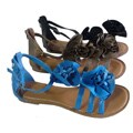 I-Comfort Women's Ruffle Flower Sandal