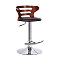 Buell Walnut and Black Modern Bar Stool