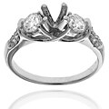 14k White Gold 3/4ct TDW Diamond Semi-mount Engagement Ring (G-H, SI1/SI2)