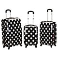 Rockland Designer Black Dot 3-piece Lightweight Hardside Spinner Luggage Set