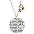 Charming Life Gold/ Silverplated FW Pearl 'Life is...' Necklace (5-6 mm)